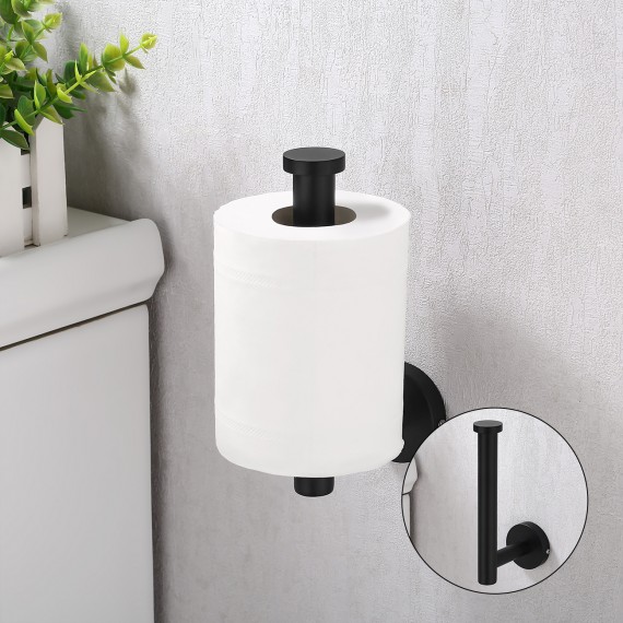 KES Toilet Paper Holder for Bathroom 2 Pack Tissue Holder Dispenser SUS304 Stainless Steel RUSTPROOF Toilet Roll Holder Wall Mount Matte Black, A2175S12-BK-P2